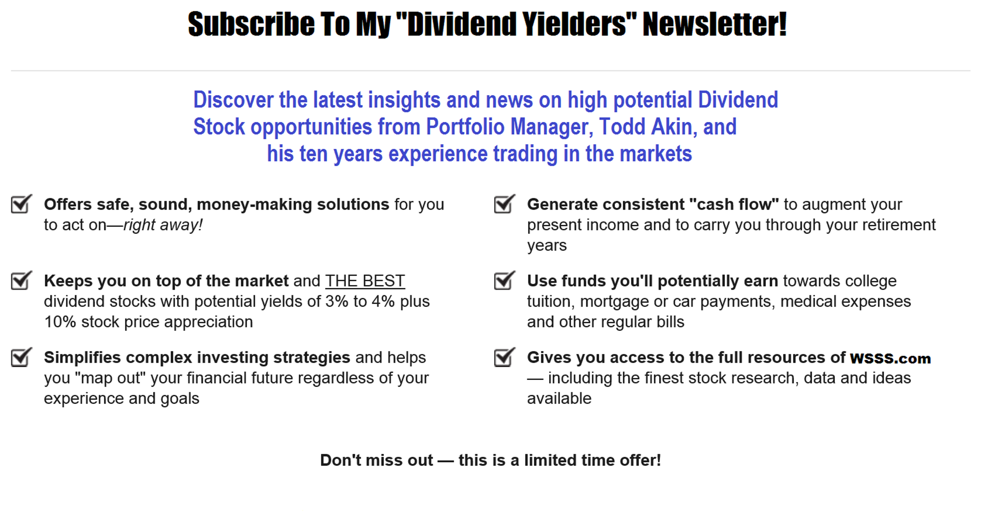 dividend yielders design page 1